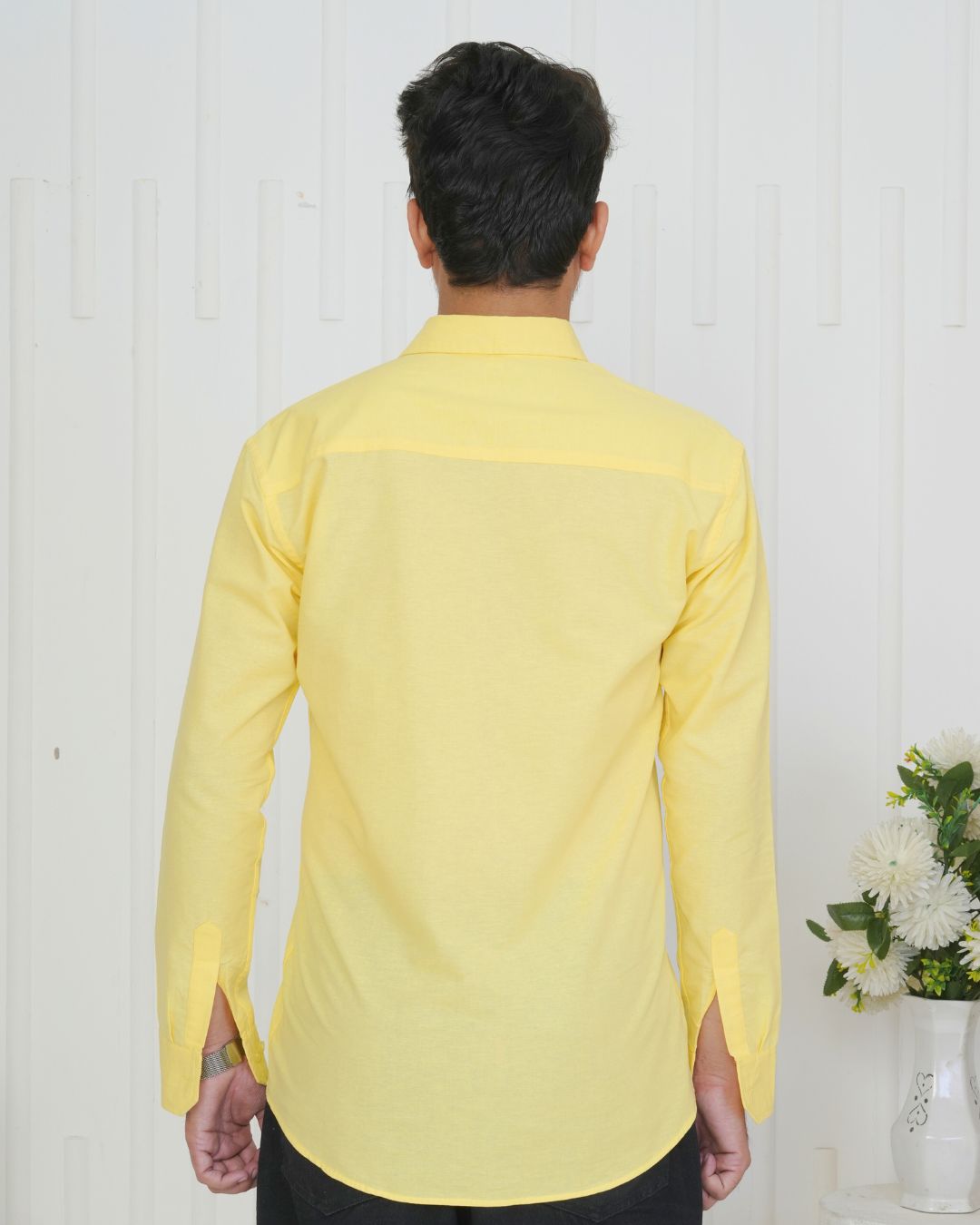 Yellow Bird House Hand Embroidered Shirt