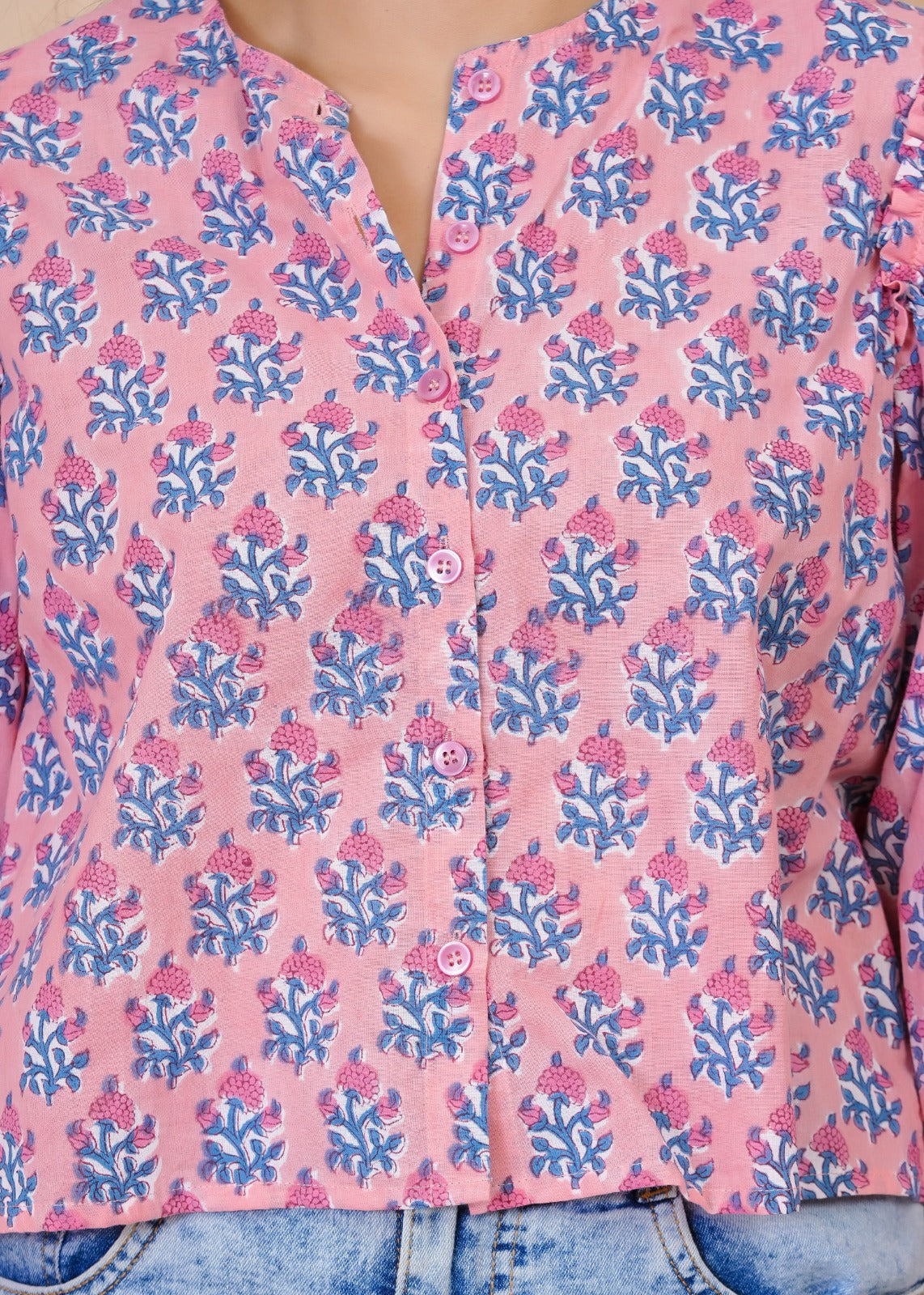 Tulip Blush Puff Sleeve Summer Top