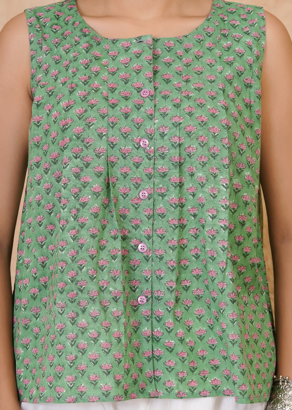 Olive Bud Summer Sleeveless Top
